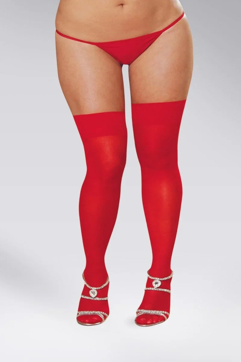 Plus size seam stockings