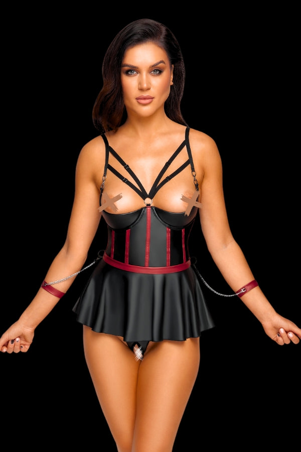 Topless babydoll & ties