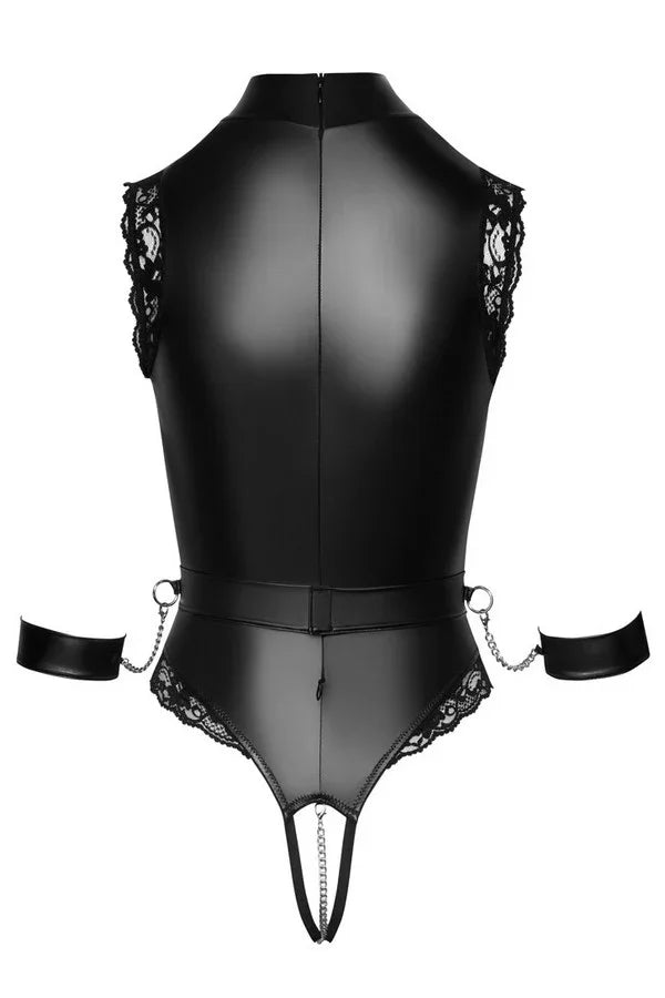 Body vinyle ouvert par Cottelli lingerie