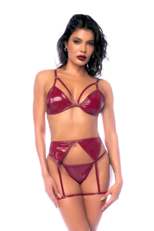 Ensemble vinyle 3 pièces Provocative Rebel par Mapalé lingerie