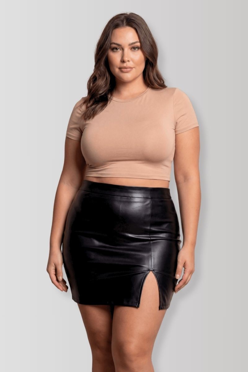 Alessia faux leather mini skirt