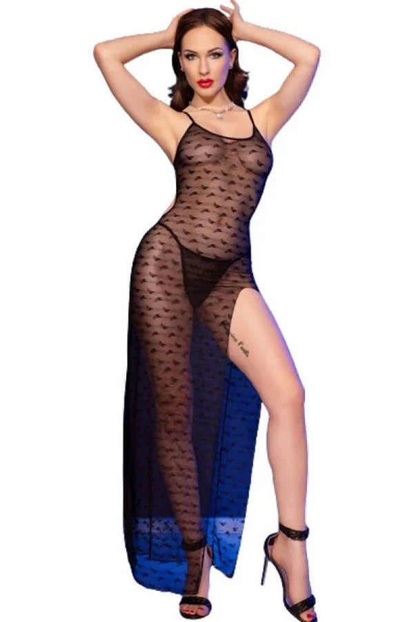 Nuisette longue transparente CR4707 par Chilirose