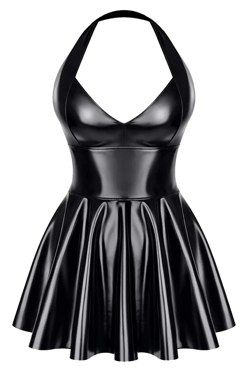 Mini-robe wetlook par Demoniq
