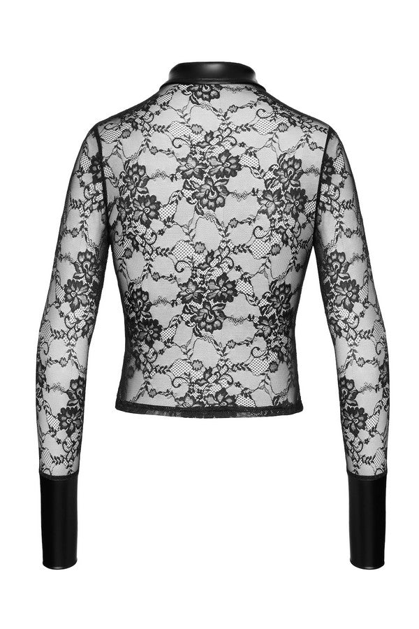 F377 Noirelle Lace Button-up Shirt
