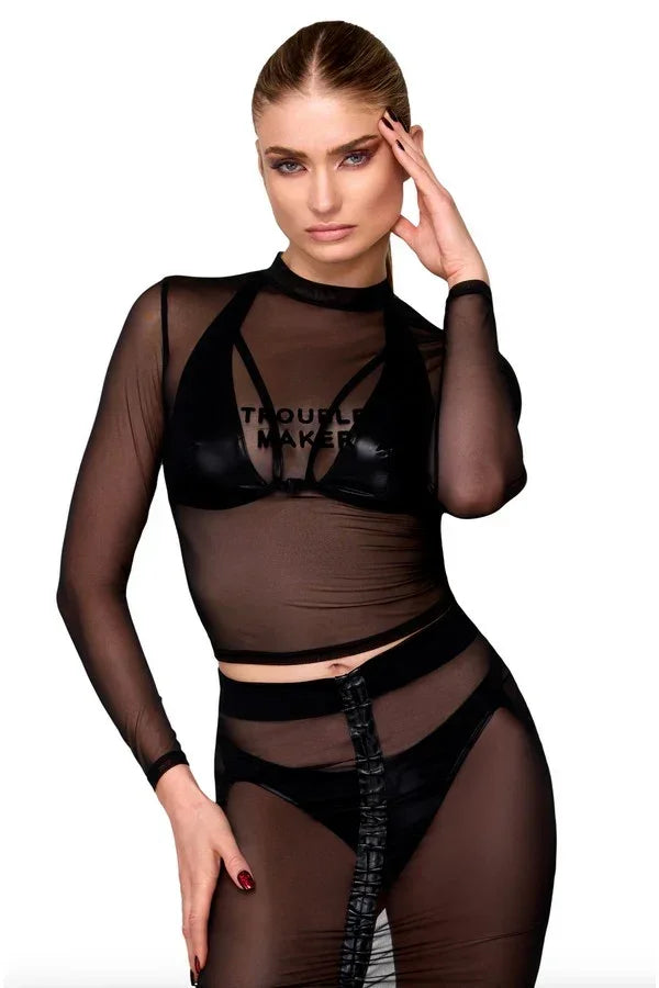 Bralette Troublemaker par Noir Handmade