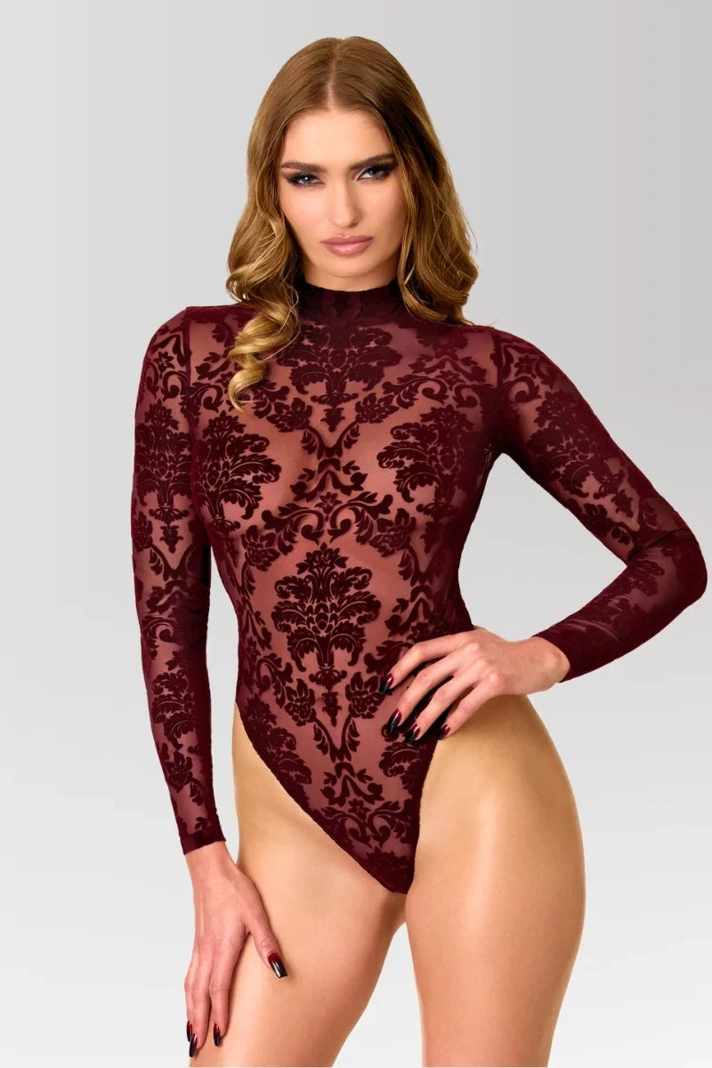 F422 Masquerade Open-Back Bodysuit