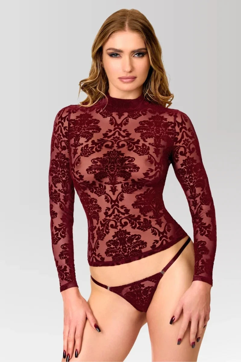 F425 Masquerade Long-Sleeve Top