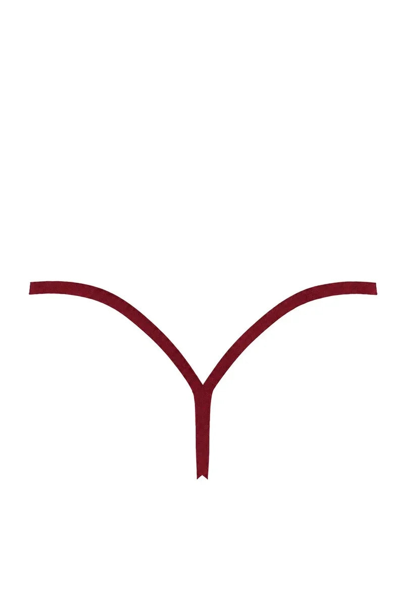 F426 Masquerade burgundy Thong