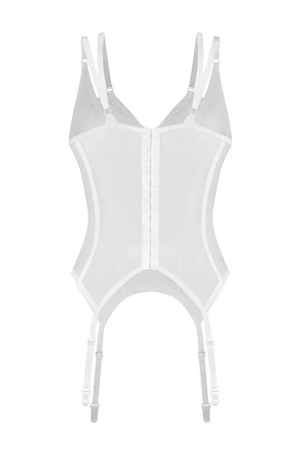 Guêpière Arrowel blanche par Obsessive