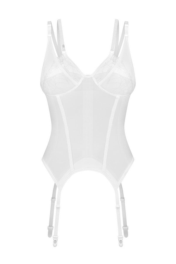 Guêpière Arrowel blanche par Obsessive