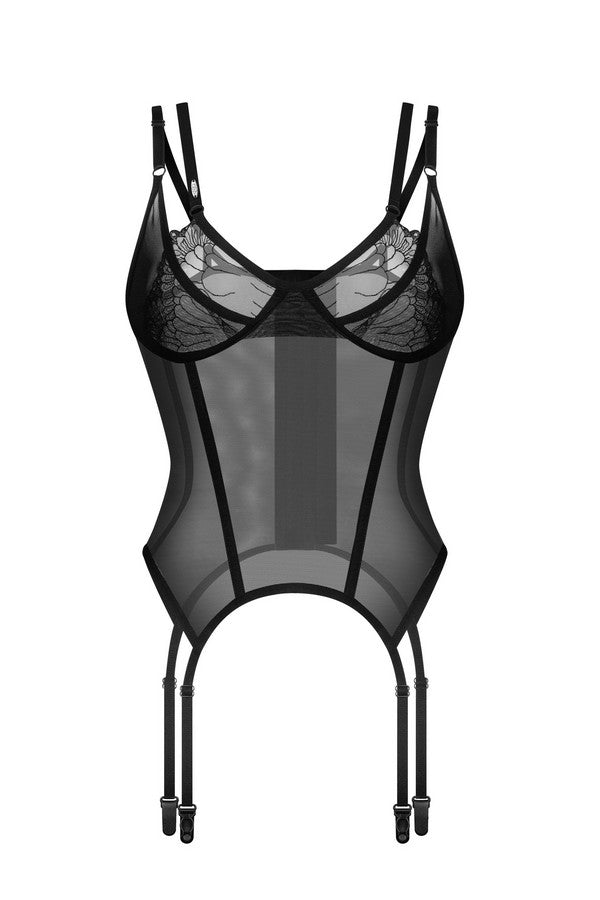 Guêpière Arrowel noire par Obsessive