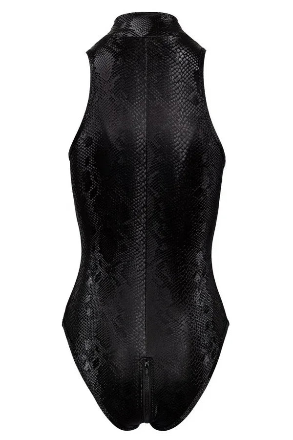 Body peau de serpent noir par Cottelli lingerie