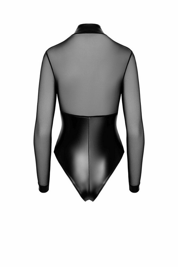 Body wetlook à anneaux F321 par Noir Handmade