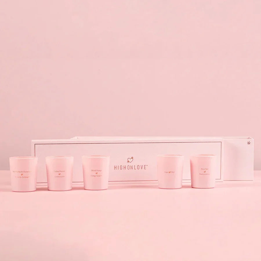 Coffret LES MINIS bougies de massage par HIGH ON LOVE