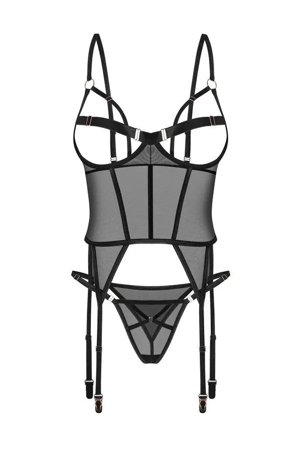 Corset ouvert & string Euridia par Obsessive