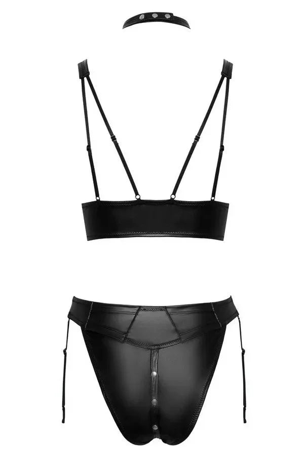 Ensemble noir mat & attaches par Cottelli lingerie