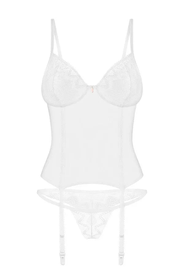 Guêpière blanche Alissium par Obsessive