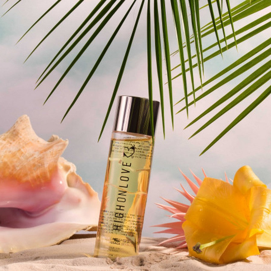 Huile de massage coucher de soleil tropical 120ml par HIGH ON LOVE