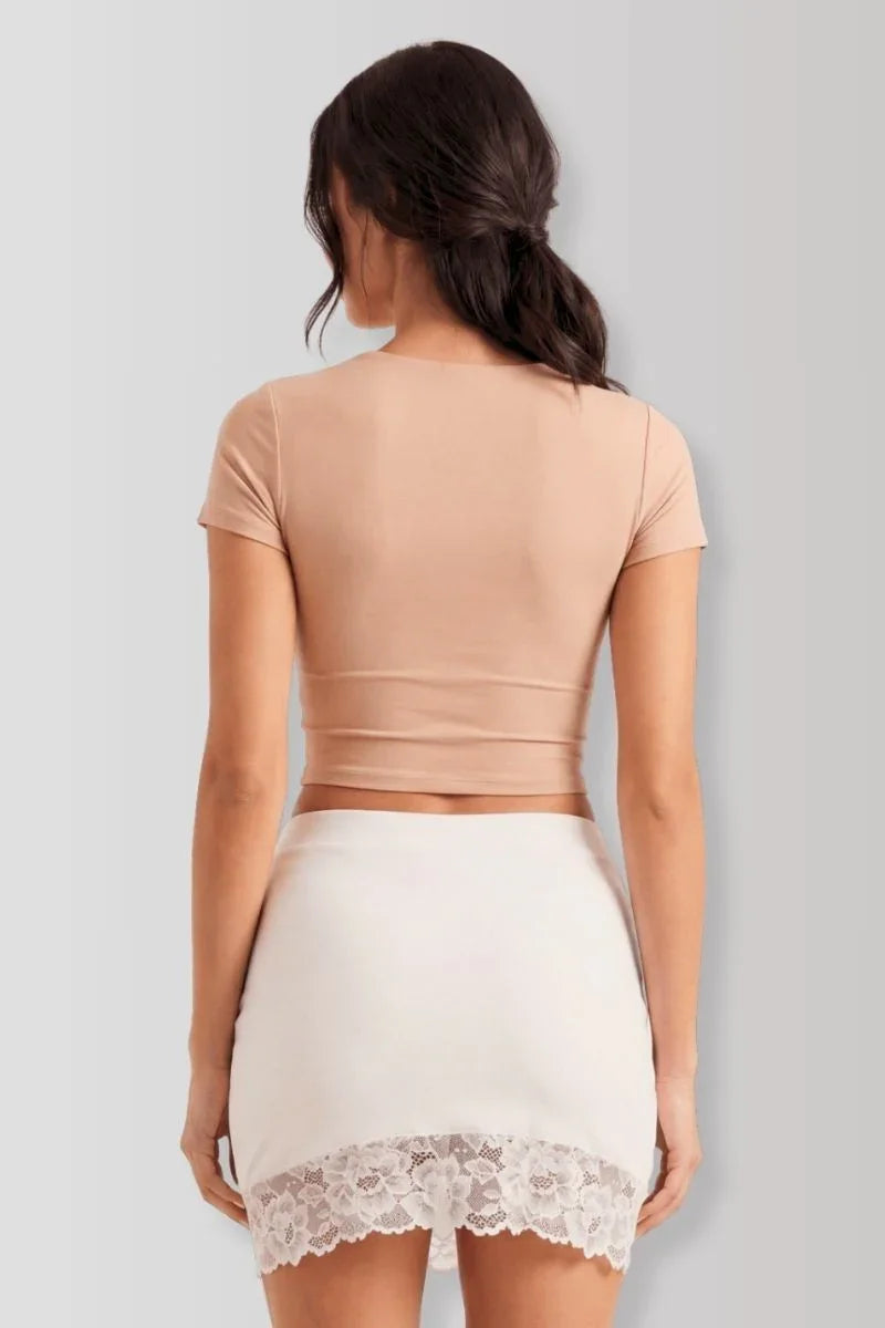 Mini-jupe Marina blanche par Be Lily