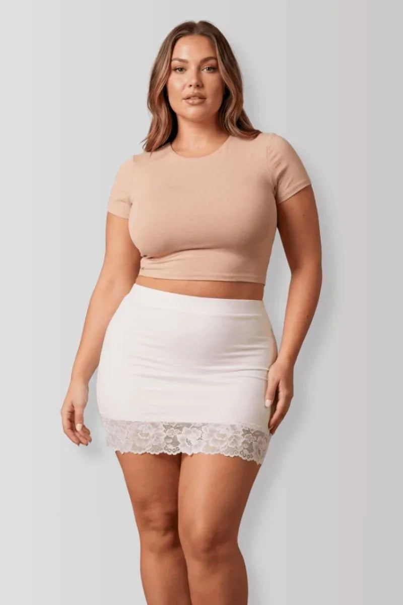 Mini-jupe Marina blanche par Be Lily