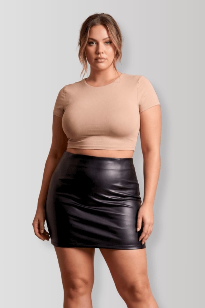 Paula faux leather mini skirt