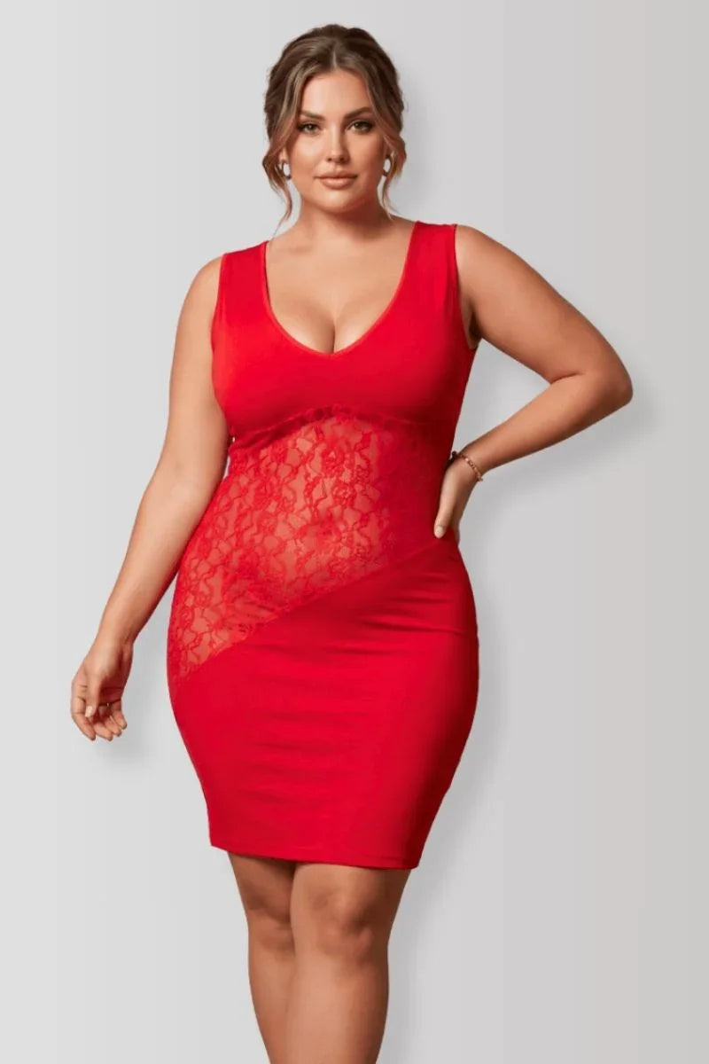 Robe rouge Olivia par Be Lily