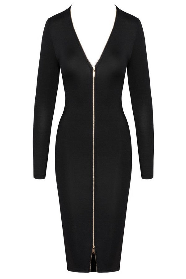 Black long sleeve dress