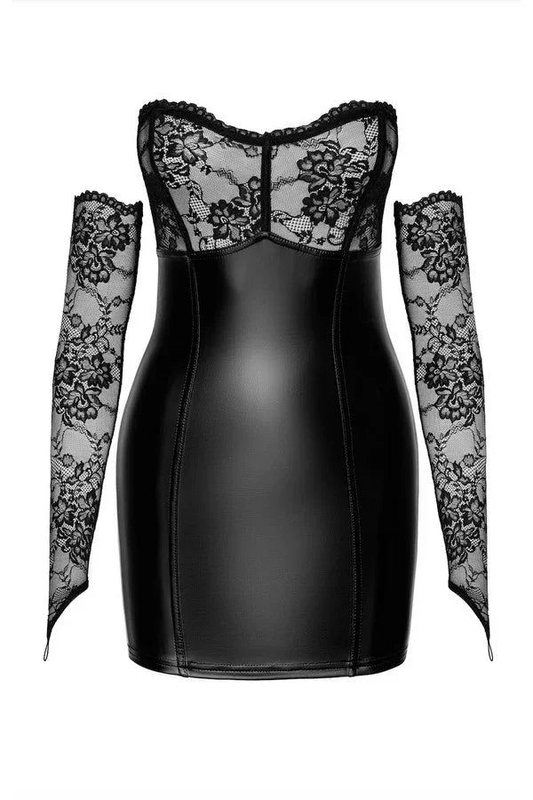 Robe burlesque F340 Harmonia par Noir Handmade