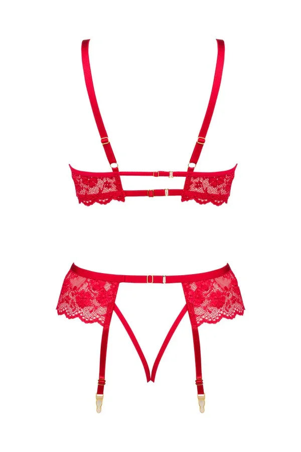 Pink suspender set