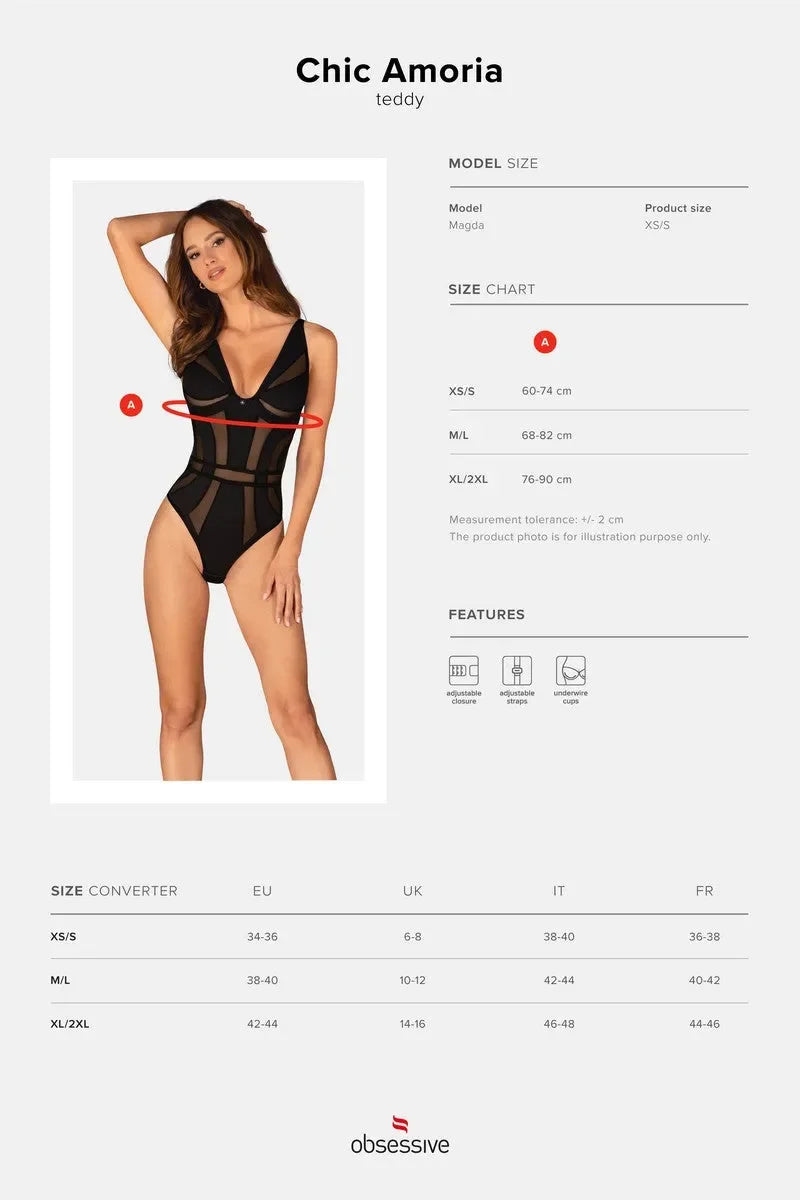 Body fendu Chic Amoria par Obsessive