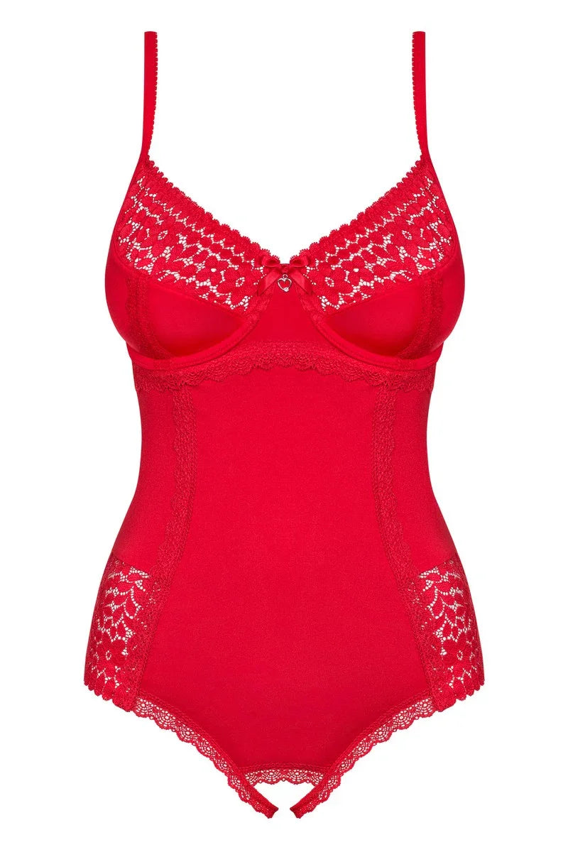 Body rouge Jolierose (XXL) par Obsessive