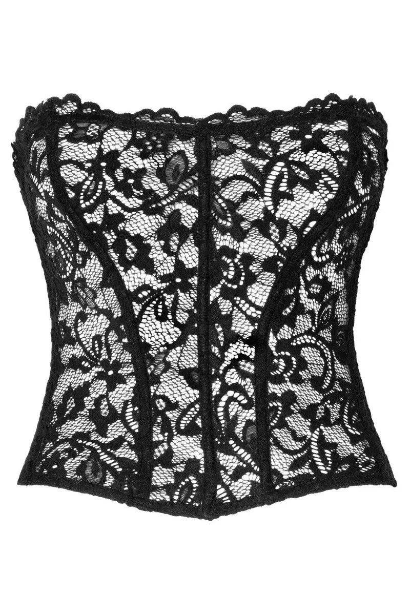 Corset dentelle transparente par Noir Handmade