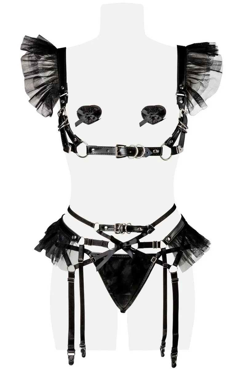 Ensemble ouvert Black leather par Grey Velvet