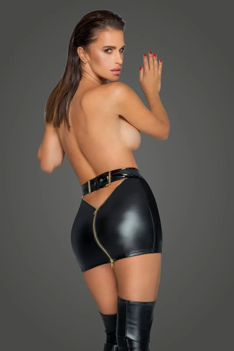 Jupe zippée F219 par Noir Handmade