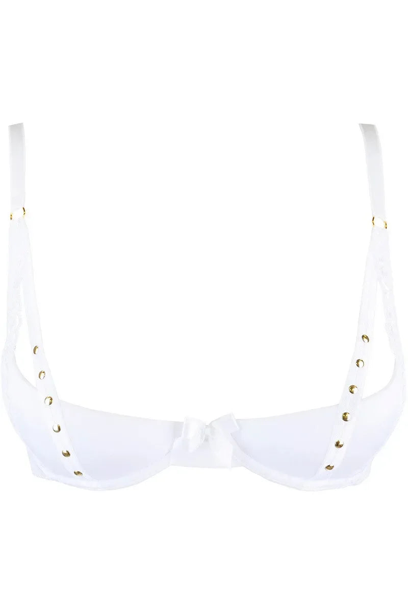 Soutien-gorge ouvert blanc V-9791 par Axami