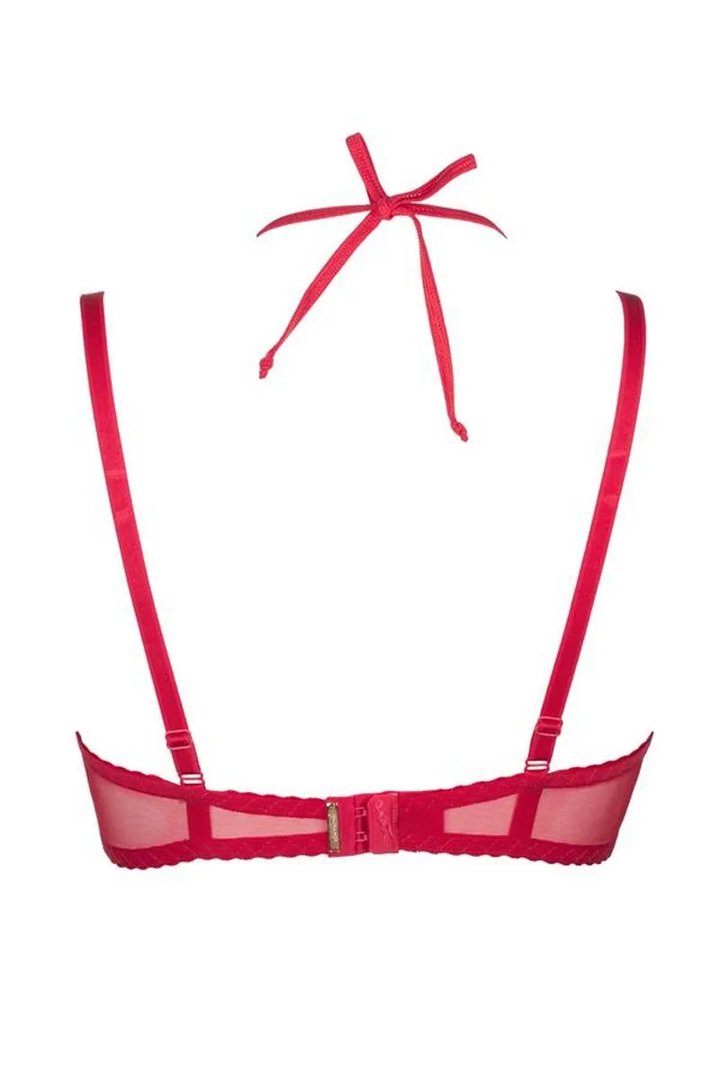 Soutien-gorge ouvert Rouge V-6481 par Axami