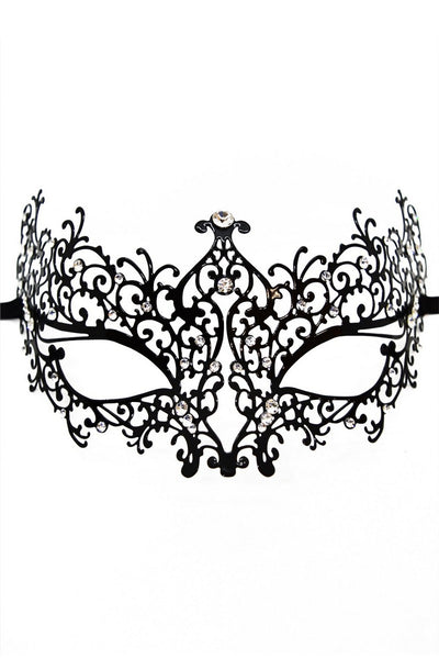 Black baroque Venetian mask
