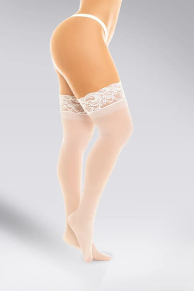 White sheer hold-up stockings