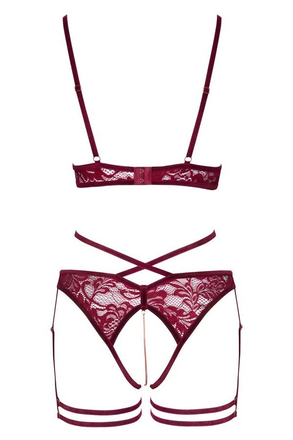 Burgundy topless set