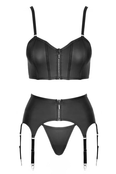 Ensemble wetlook bustier par Cottelli lingerie