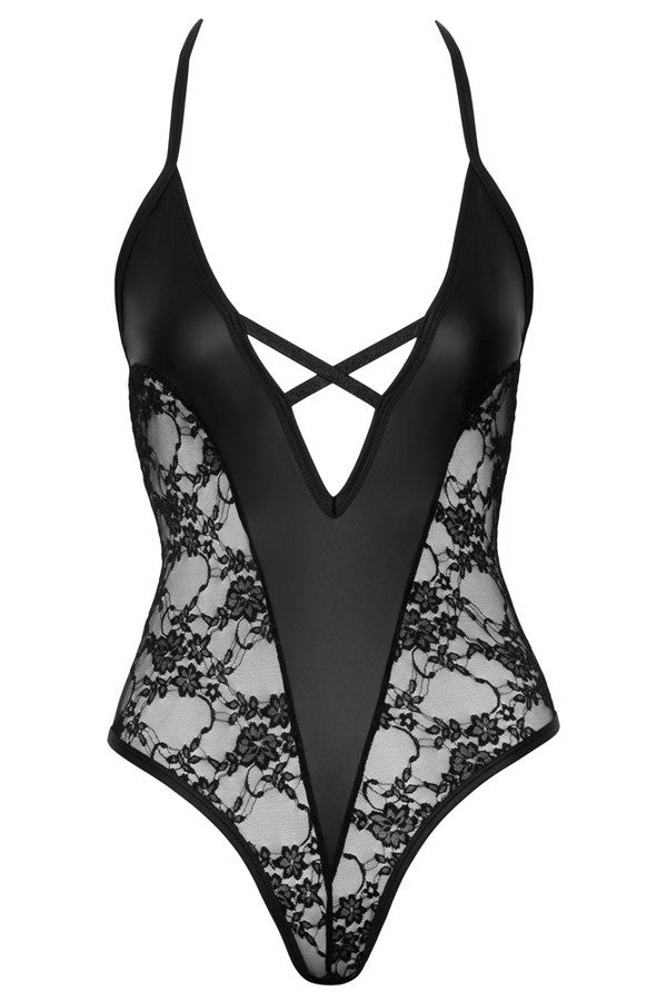 Black snakeskin bodysuit