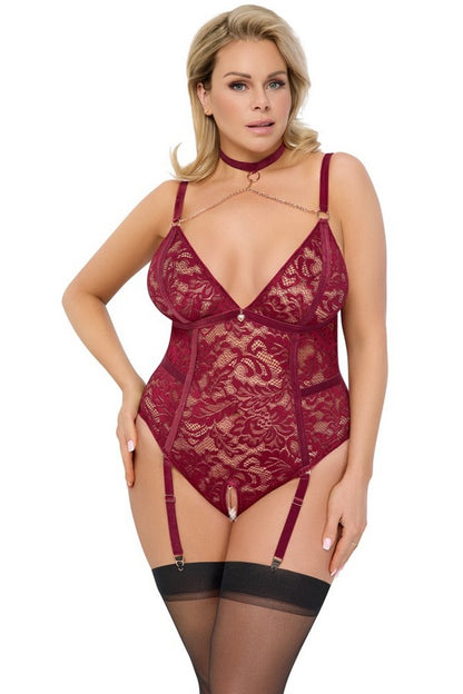 Burgundy open body +