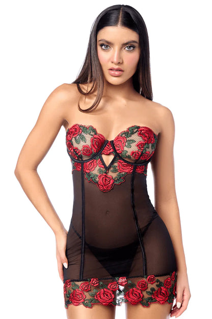 Rose Bouquet Bustier Nightie