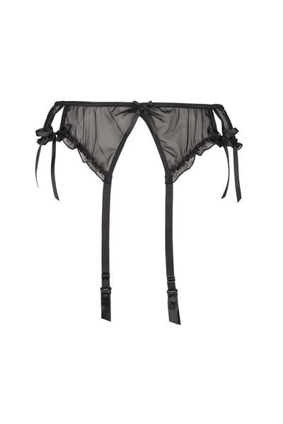 Charcoal suspender belt V-6452