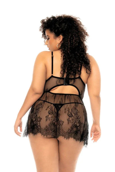 Babydoll à armatures dentelle + par Mapalé lingerie