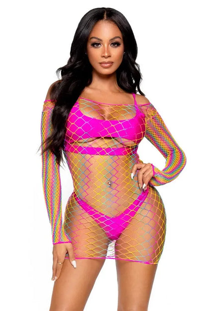 Pretty in Paradise fishnet dress