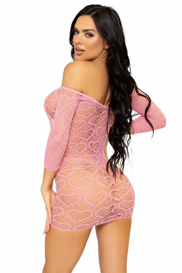 Heart fishnet dress