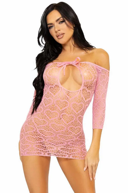 Heart fishnet dress