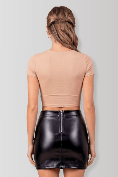 Alessia faux leather mini skirt