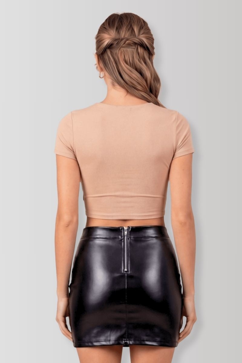 Alessia faux leather mini skirt